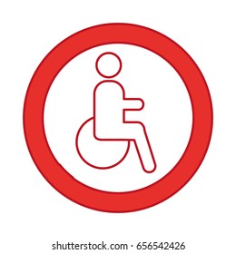 disable person isolated icon