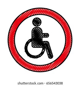 disable person isolated icon