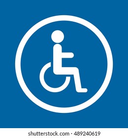 disable person traffic signal vector illustration design