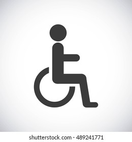 disable person traffic signal vector illustration design