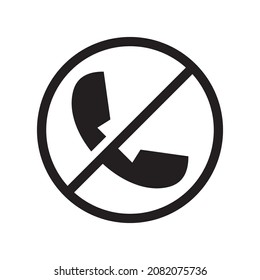 Disable Phone icon isolated on white background