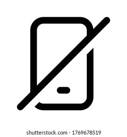 Disable Phone Icon Logo Template Illustration Design