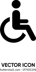 Disable vector icon . Modern, simple flat vector illustration for website or mobile app. Disabled symbol, logo illustration. Pixel perfect vector graphics	