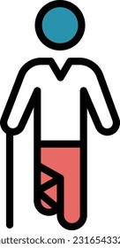disable Vector illustration on a transparent background. Premium quality symmbols. Line Color vector icons for concept and graphic design.
