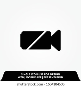 disable video camera icon design vector illustration