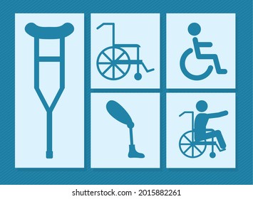 disabled accessibility icon collection design