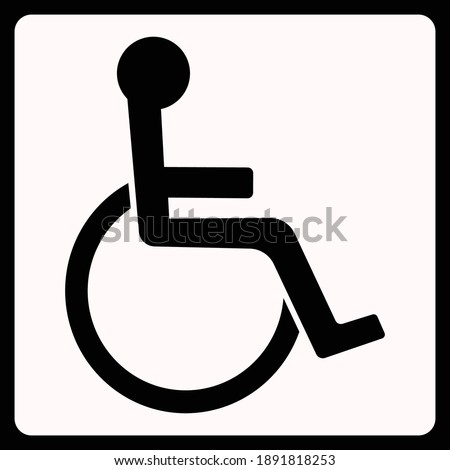 Disabled accessible facilities, Disabled Handicap Icon. Vector