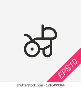 Disabled animal icon isolated on background. Pet symbol modern, simple, vector, icon for website design, mobile app, ui. Vector Illustration