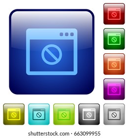 Disabled application icons in rounded square color glossy button set