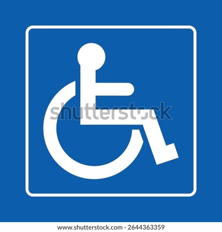 Disabled Bathroom Sign Icon – Accessible Restroom Symbol Vector