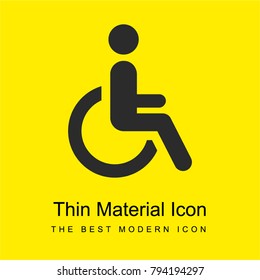 Disabled bright yellow material minimal icon or logo design