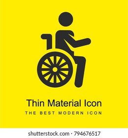 Disabled bright yellow material minimal icon or logo design