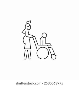 Symbol für Behindertenbetreuung, Vektor