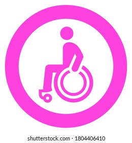 Disabled, circle trendy icon on a white background