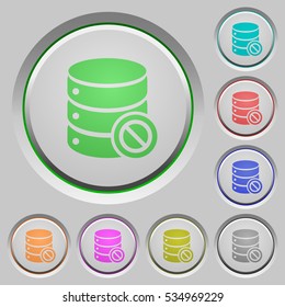 Disabled database color icons on sunk push buttons