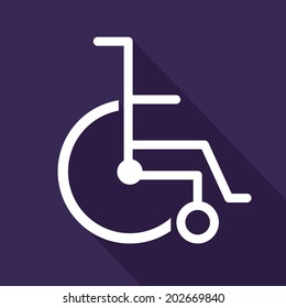 Disabled design over purple background, vector illustration