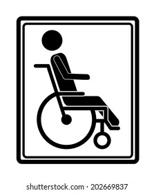 Disabled design over white background, vector illustration