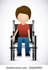 Disabled design over white background, vector illustration