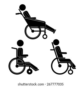Disabled design over white background, vector illustration