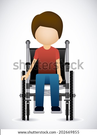 Disabled design over white background, vector illustration