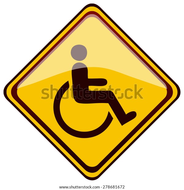 Disabled Diamond Shape Sign Vector Illustration Stock Vector (Royalty ...