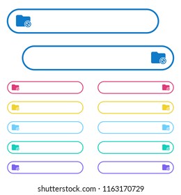 Disabled directory icons in rounded color menu buttons. Left and right side icon variations.