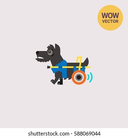 Disabled Dog with Prosthesis Icon