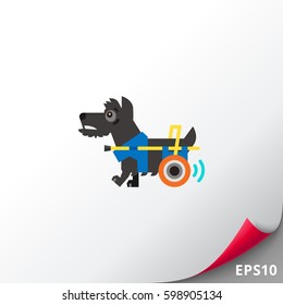 Disabled Dog with Prosthesis Icon