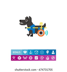 Disabled Dog with Prosthesis Icon