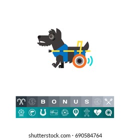 Disabled Dog with Prosthesis Icon