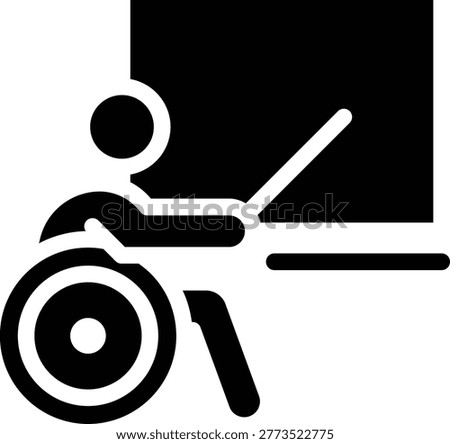 Disabled Education Black Solid Icon