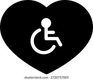 disabled glyph icon illustration vector