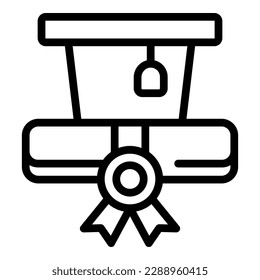 Disabled graduation icon outline vector. School education. Classroom learning