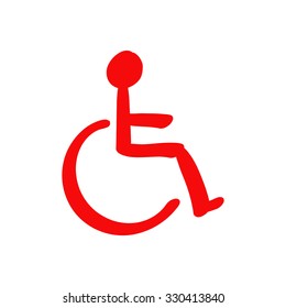 Disabled Handicap Hand Drawn Icon 