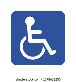 disabled handicap icon. bathroom for persons with disabilities signs. wheelchair isolated on white background. vector Illustration.