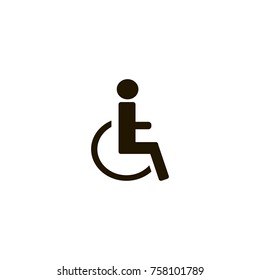 Disabled Handicap Icon. flat design
