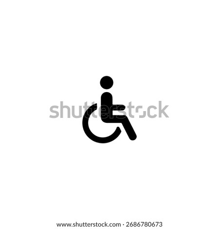 Disabled Handicap icon flat vector design.