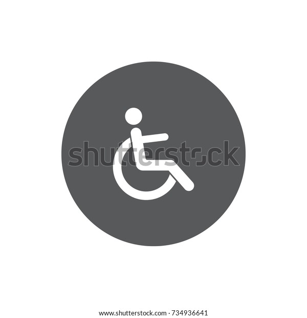 Disabled\
Handicap Icon. Health Care Vector\
illustration