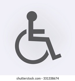 Disabled Handicap Icon . Invalid symbol . Vector illustration
