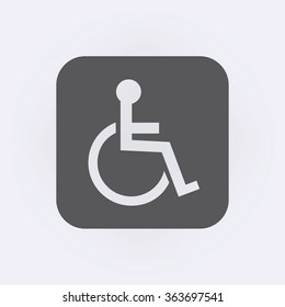 Disabled Handicap Icon . Invalid symbol . Vector illustration