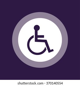Disabled Handicap Icon . Invalid symbol . Vector illustration