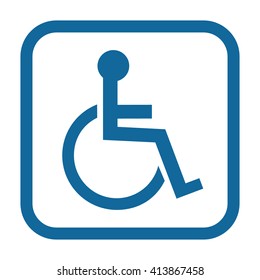 Disabled Handicap Icon . Invalid symbol . Vector illustration