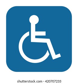 Disabled Handicap Icon . Invalid symbol . Vector illustration