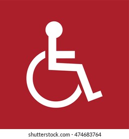 Disabled Handicap Icon . Invalid symbol . Vector illustration