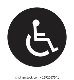 Disabled Handicap Icon isolated on white background