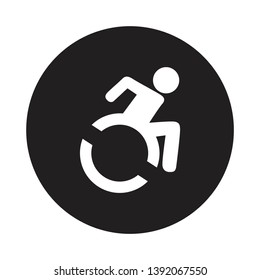 Disabled Handicap Icon isolated on white background