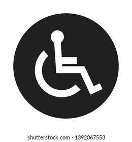 Disabled Handicap Icon isolated on white background