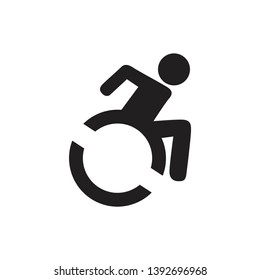 Disabled Handicap Icon isolated on white background