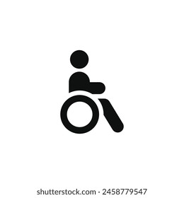 Disabled handicap icon isolated on white background. Wheelchair icon