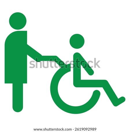 Disabled Handicap Icon set background white. Design eps 10 